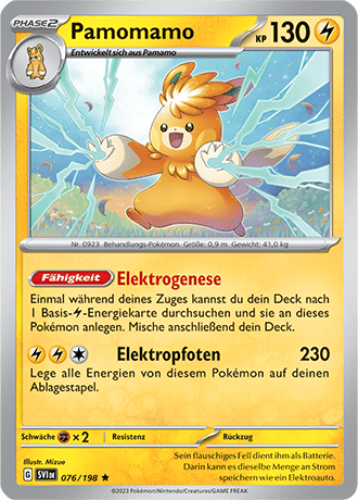 Pokemon - Karmesin und Purpur - Pamomamo - Reverse Holo 076/198 (DEUTSCH)