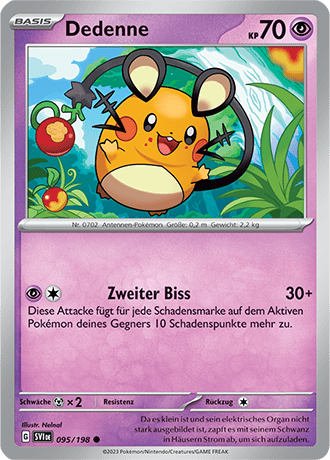 Pokemon - Karmesin und Purpur - Dedenne - Reverse Holo 095/198 (DEUTSCH) 