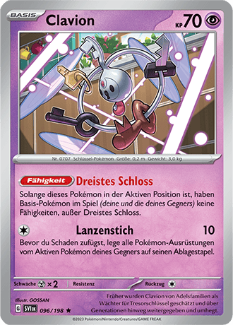 Pokemon - Karmesin und Purpur - Clavion - Reverse Holo 096/198 (DEUTSCH) 