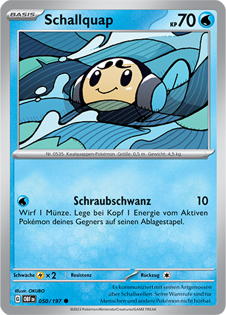 Pokemon - Obsidian Flammen - Schallquap - Reverse Holo 050/197 (DEUTSCH)                                       