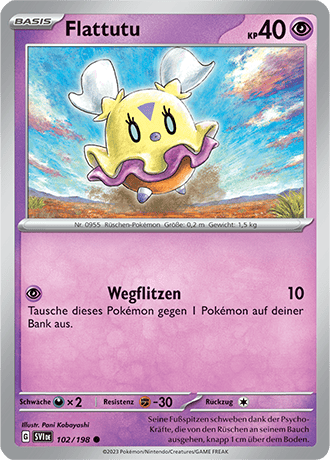 Pokemon - Karmesin und Purpur - Flattutu - Reverse Holo 102/198 (DEUTSCH)