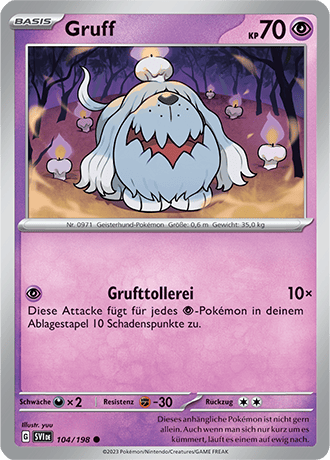 Pokemon - Karmesin und Purpur - Gruff - Reverse Holo 104/198 (DEUTSCH) 