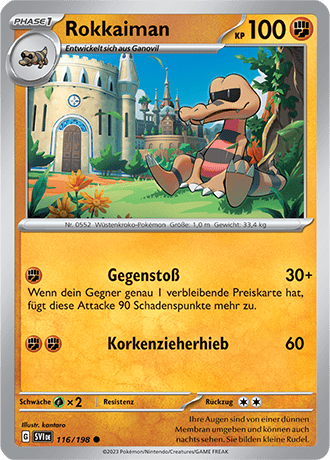 Pokemon - Karmesin und Purpur - Rokkaiman - Reverse Holo 116/198 (DEUTSCH)   