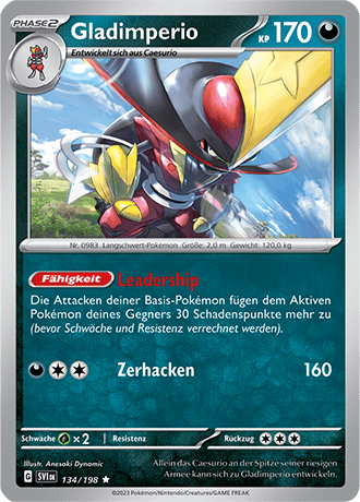 Pokemon - Karmesin und Purpur - Gladimperio - Reverse Holo 134/198 (DEUTSCH)  