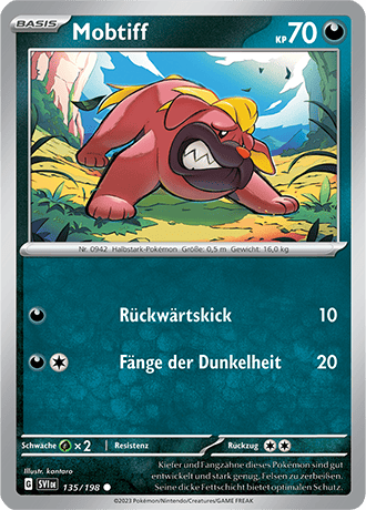 Pokemon - Karmesin und Purpur - Mobtiff - Reverse Holo 135/198 (DEUTSCH)   
