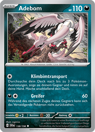 Pokemon - Karmesin und Purpur - Adebom - Reverse Holo 138/198 (DEUTSCH)  