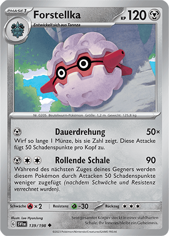 Pokemon - Karmesin und Purpur - Forstellka - Reverse Holo 139/198 (DEUTSCH) 