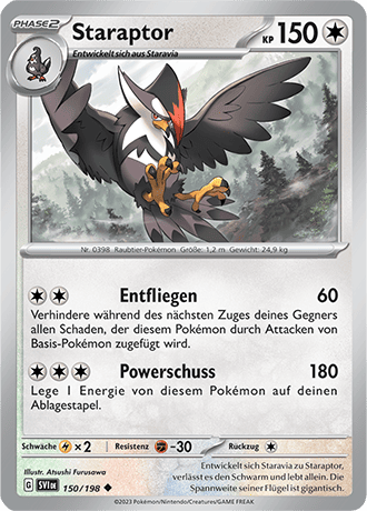 Pokemon - Karmesin und Purpur - Staraptor - Reverse Holo 150/198 (DEUTSCH)  