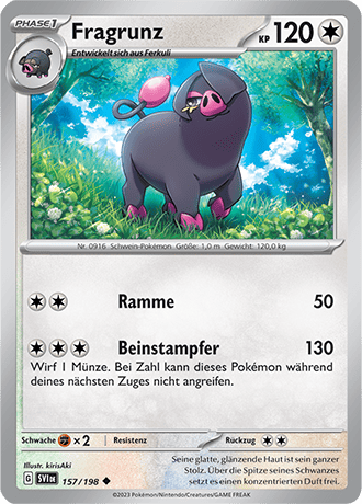 Pokemon - Karmesin und Purpur - Fragrunz - Reverse Holo 157/198 (DEUTSCH)