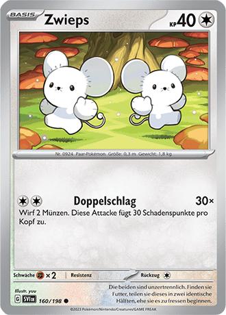 Pokemon - Karmesin und Purpur - Zwieps - Reverse Holo 160/198 (DEUTSCH)  