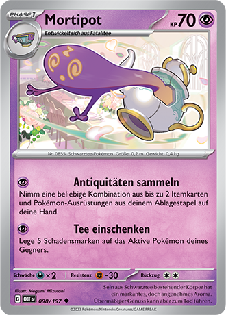 Pokemon - Obsidian Flammen - Mortipot - Reverse Holo 098/197 (DEUTSCH)                                   