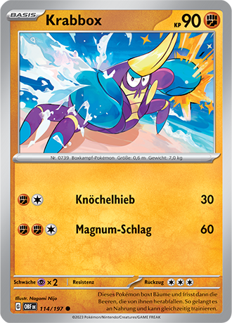 Pokemon - Obsidian Flammen - krabbox - Reverse Holo 114/197 (DEUTSCH)                                   