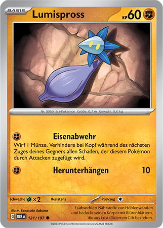 Pokemon - Obsidian Flammen - Lumispross - Reverse Holo 121/197 (DEUTSCH)                                