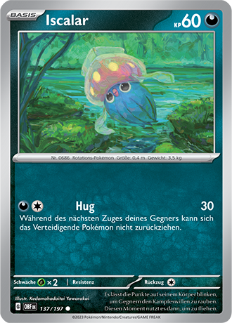 Pokemon - Obsidian Flammen - Iscalar - Reverse Holo 137/197 (DEUTSCH)                                 