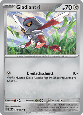Pokemon - Obsidian Flammen - Gladiantri - Reverse Holo 148/197 (DEUTSCH)                                        