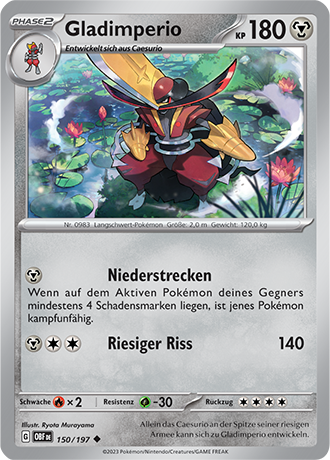 Pokemon - Obsidian Flammen - Gladimperio - Reverse Holo 150/197 (DEUTSCH)                                         