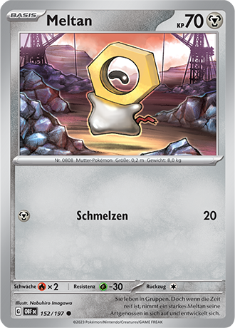 Pokemon - Obsidian Flammen - Meltan - Reverse Holo 152/197 (DEUTSCH)                                         