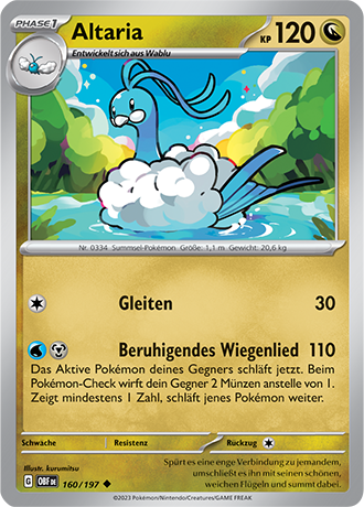 Pokemon - Obsidian Flammen - Altaria - Reverse Holo 160/197 (DEUTSCH)                                              
