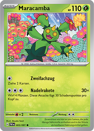 Pokemon - Paldea Schicksale - Maracamba - Reverse Holo 003/091 (DEUTSCH)                                                      