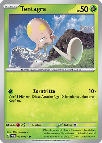 Pokemon - Paldea Schicksale - Tentagra - Reverse Holo 004/091 (DEUTSCH)                                                      