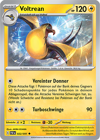 Pokemon - Paldea Schicksale - Voltrean - Reverse Holo 022/091 (DEUTSCH)                                            