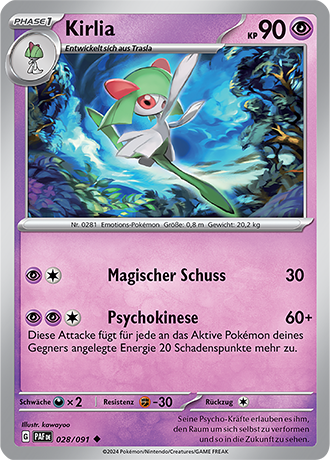 Pokemon - Paldea Schicksale - Kirlia - Reverse Holo 028/091 (DEUTSCH)                                            