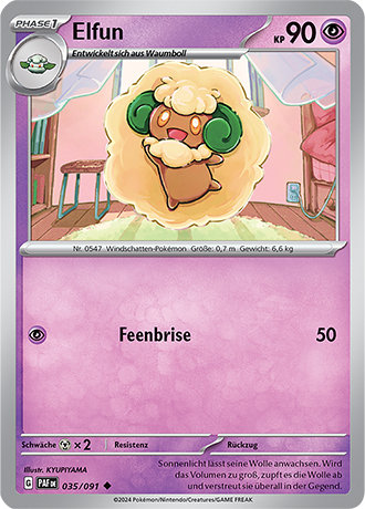 Pokemon - Paldea Schicksale - Elfun - Reverse Holo 035/091 (DEUTSCH)                                             