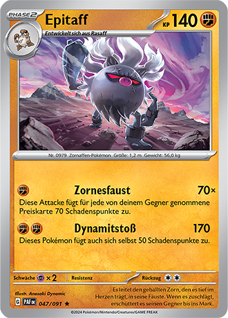 Pokemon - Paldea Schicksale - Epitaff - Reverse Holo 047/091 (DEUTSCH)                                             