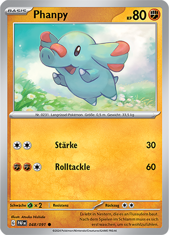 Pokemon - Paldea Schicksale - Phanpy - Reverse Holo 048/091 (DEUTSCH)                                              