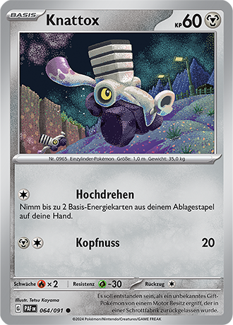 Pokemon - Paldea Schicksale - Knattox - Reverse Holo 064/091 (DEUTSCH)                                                