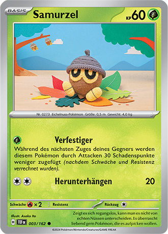 Pokemon - Gewalten der Zeit - Samurzel - Reverse Holo 003/162 (DEUTSCH)                                                