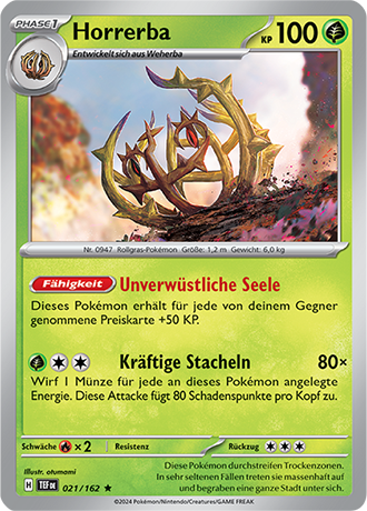 Pokemon - Gewalten der Zeit - Horrerba - Reverse Holo 021/162 (DEUTSCH)