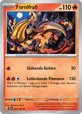 Pokemon - Gewalten der Zeit - Furnifraß  - Reverse Holo 031/162 (DEUTSCH)