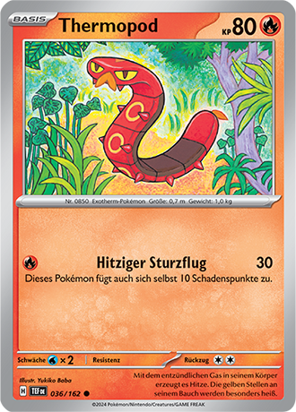 Pokemon - Gewalten der Zeit - Thermopod  - Reverse Holo 036/162 (DEUTSCH)