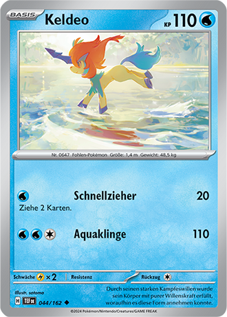 Pokemon - Gewalten der Zeit - Keldeo - Reverse Holo 044/162 (DEUTSCH)