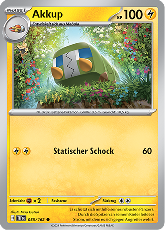 Pokemon - Gewalten der Zeit - Akkup - Reverse Holo 055/162 (DEUTSCH)