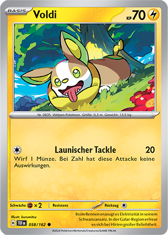 Pokemon - Gewalten der Zeit - Voldi - Reverse Holo 058/162 (DEUTSCH)