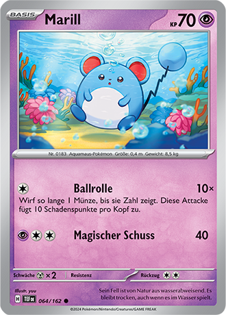 Pokemon - Gewalten der Zeit - Marill - Reverse Holo 064/162 (DEUTSCH)