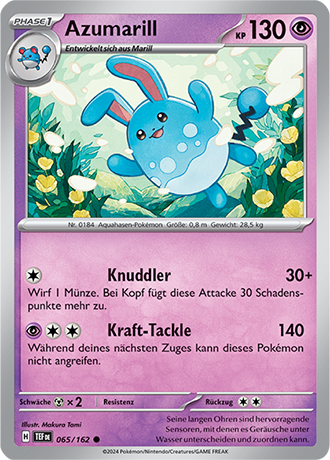 Pokemon - Gewalten der Zeit - Azumarill - Reverse Holo 065/162 (DEUTSCH)