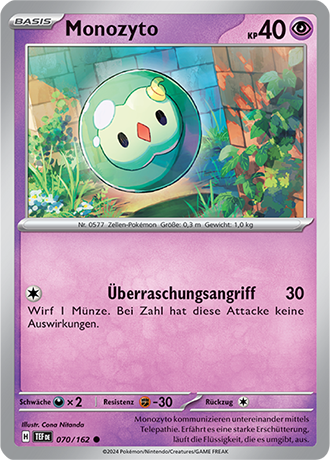Pokemon - Gewalten der Zeit - Monozyto - Reverse Holo 070/162 (DEUTSCH)
