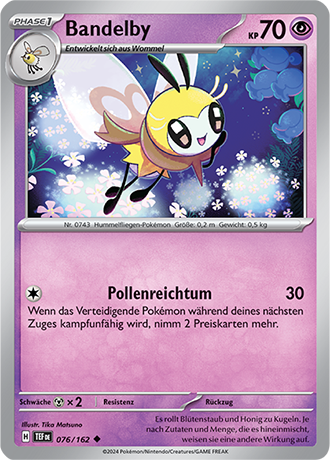 Pokemon - Gewalten der Zeit - Bandelby - Reverse Holo 076/162 (DEUTSCH)                                                  