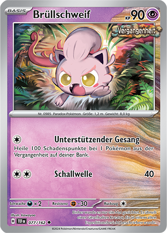 Pokemon - Gewalten der Zeit - Brüllschweif - Reverse Holo 077/162 (DEUTSCH)                                                  
