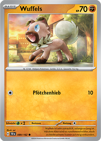 Pokemon - Gewalten der Zeit - Wuffels - Reverse Holo 089/162 (DEUTSCH)                                              
