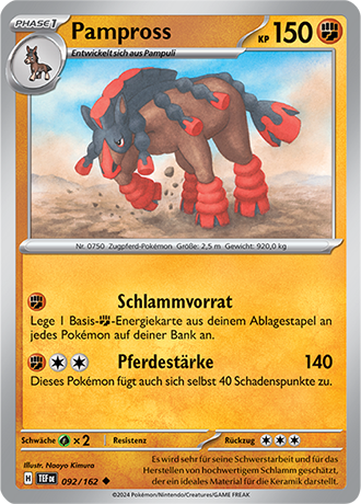 Pokemon - Gewalten der Zeit - Pampross - Reverse Holo 092/162 (DEUTSCH)                                         