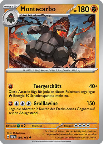 Pokemon - Gewalten der Zeit - Montecarbo - Reverse Holo 095/162 (DEUTSCH)                                        