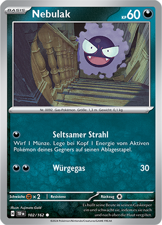 Pokemon - Gewalten der Zeit - Nebulak - Reverse Holo 102/162 (DEUTSCH)                                           