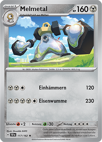Pokemon - Gewalten der Zeit - Melmetal - Reverse Holo 117/162 (DEUTSCH)                                               