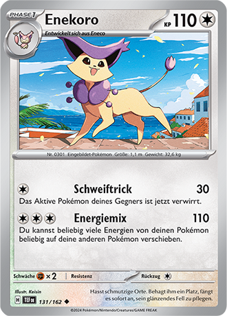 Pokemon - Gewalten der Zeit - Enekoro - Reverse Holo 131/162 (DEUTSCH)                                                