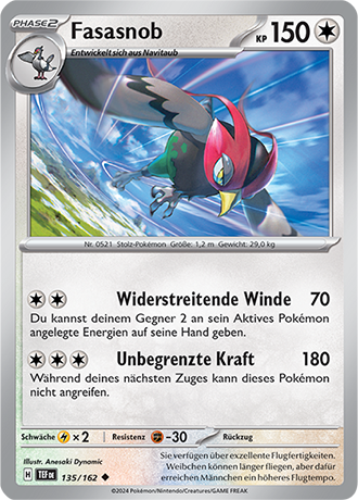Pokemon - Gewalten der Zeit - Fasasnob - Reverse Holo 135/162 (DEUTSCH)                                                 