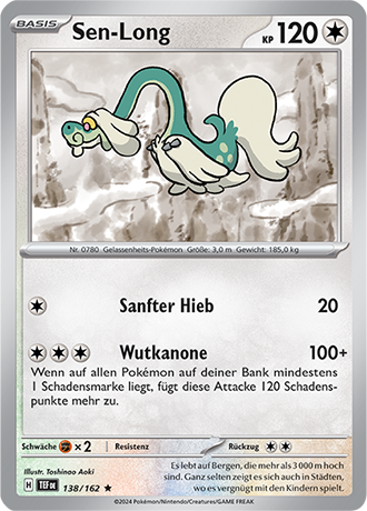 Pokemon - Gewalten der Zeit - Sen-Long - Reverse Holo 138/162 (DEUTSCH)                                                 
